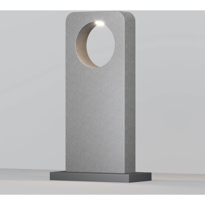 Maytoni LED tuinpadverlichting BETONE, hoogte 74 cm, grijs, cementlook, IP65