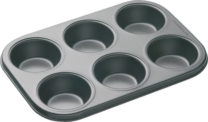 Kitchen Craft MasterClass 6-Gaats Ondiepe Bakvorm met Antiaanbaklaag,‎ Heavy Duty - Vaatwasmachine- Oven-