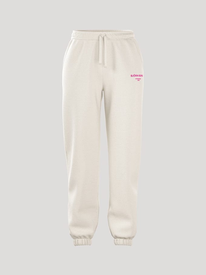 Björn Borg Essential 1 Joggingbroek Dames Lange Sportbroek Dames - Tofu Gebroken Wit - Maat M