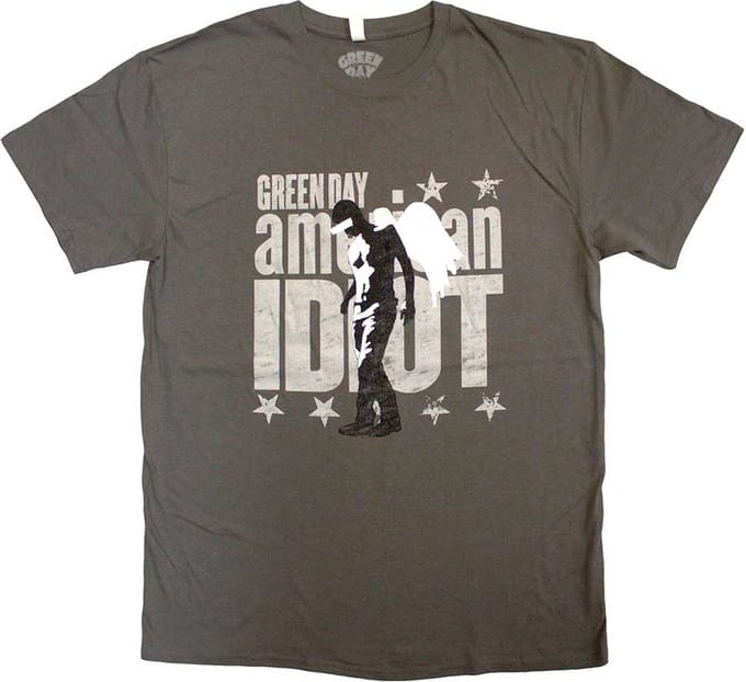 Green Day - Am Idiot Angel Heren T-shirt - S - Grijs