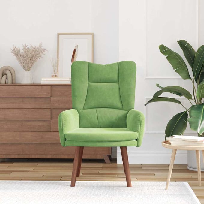 vidaXL - Fauteuil - Lichtgroen - 63 - x - 67 - x - 94 - cm - Fluweel