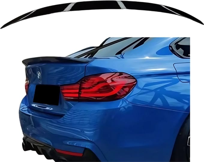 Spoiler compatibel met BMW 4 Serie F36 Gran-Coupé (2013-2020) Slim Glans Zwart