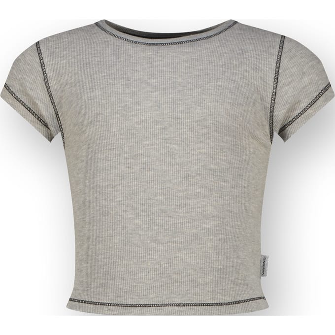 T-shirt Basic-Crop Rib Tee