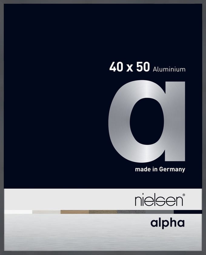 Nielsen Alpha Aluminium Wissellijst Glossy Dark Grey 40x50cm