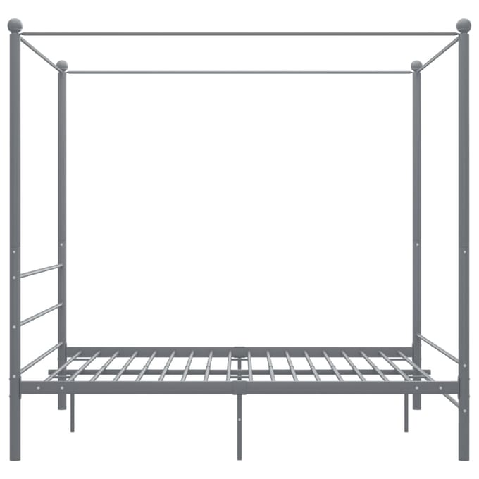 vidaXL - Hemelbedframe - metaal - grijs - 160x200 - cm