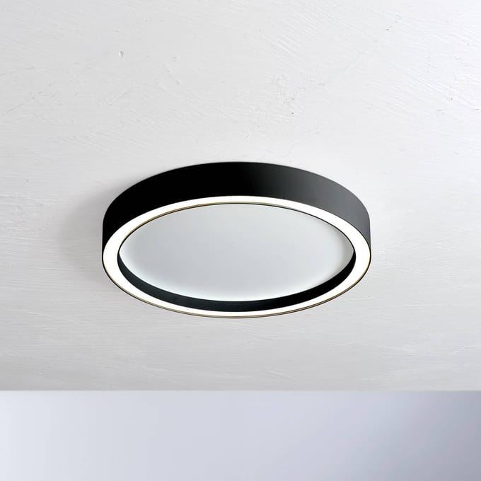 Bopp Aura LED plafondlamp Ø 55cm wit/zwart