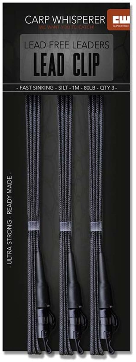 Carp Whisperer - Lead Clip leaders - 3 stuks - Silt