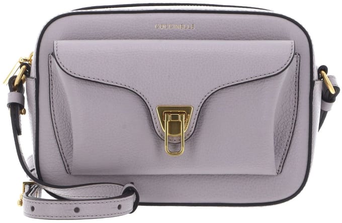 COCCINELLE Leren schoudertas Beat Soft Camera Bag Oyster mauve