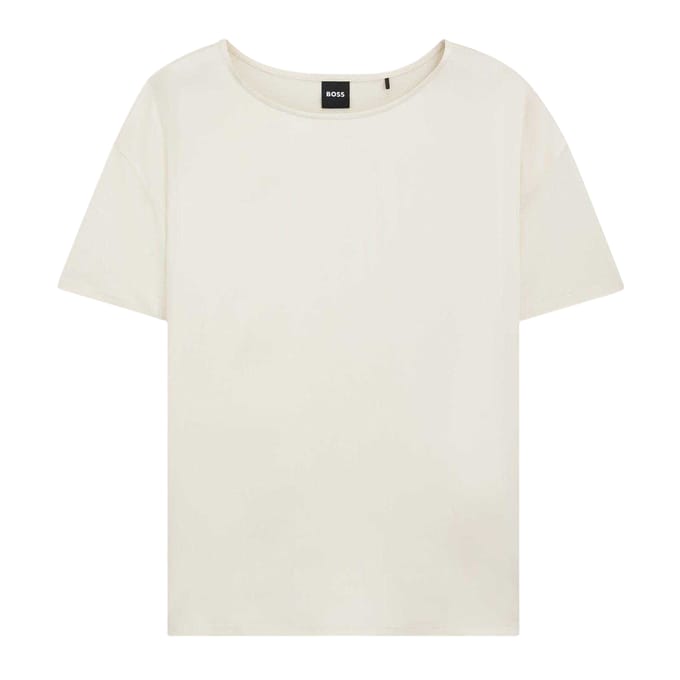 Boss Unisex Volwassen Esandy Zijde Regular T-Shirt (Wit)