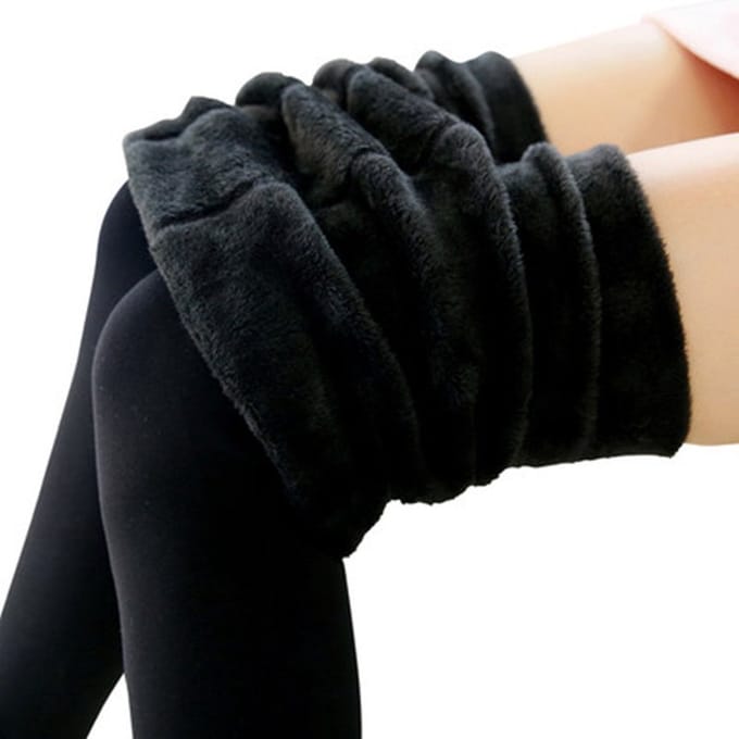 Fleece Thermo legging | Kleur zwart | Maat S/M 38-40