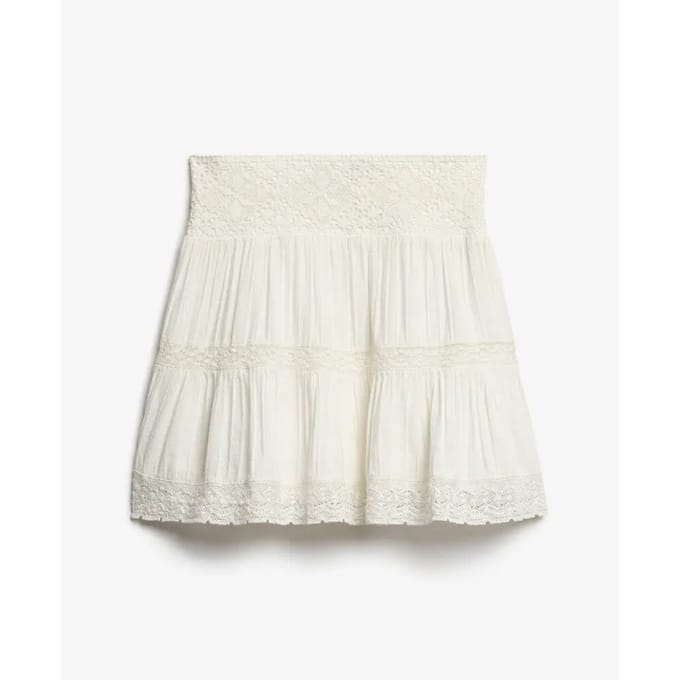 Superdry - Ibiza minirok met kant - Dames - Rokken
