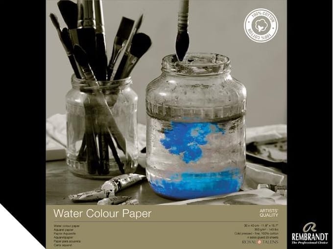 Rembrandt aquarel papier - 100% katoen - FSC mix
