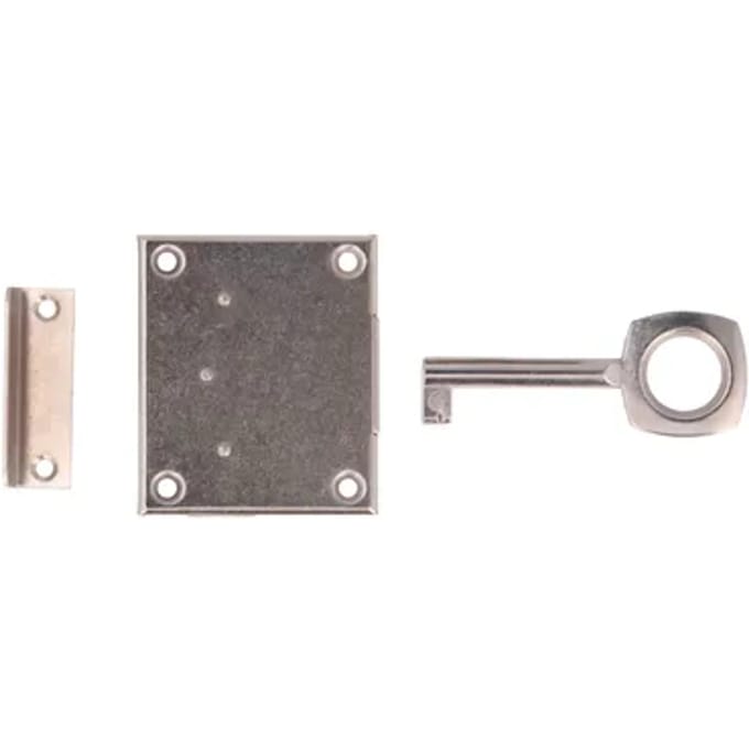 i-Fix opleg meubelslot | vernikkeld | 30 mm | met 1 sleutel  | incl sluitplaat