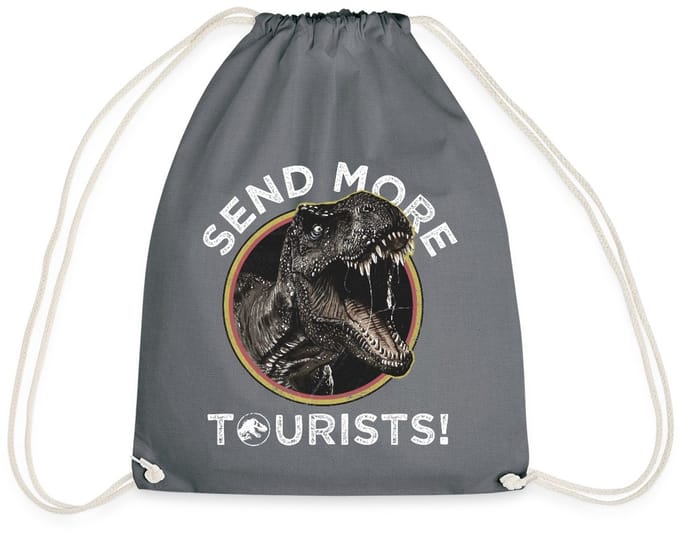 Jurassic Park T-Rex Send More Tourists! Gymtas