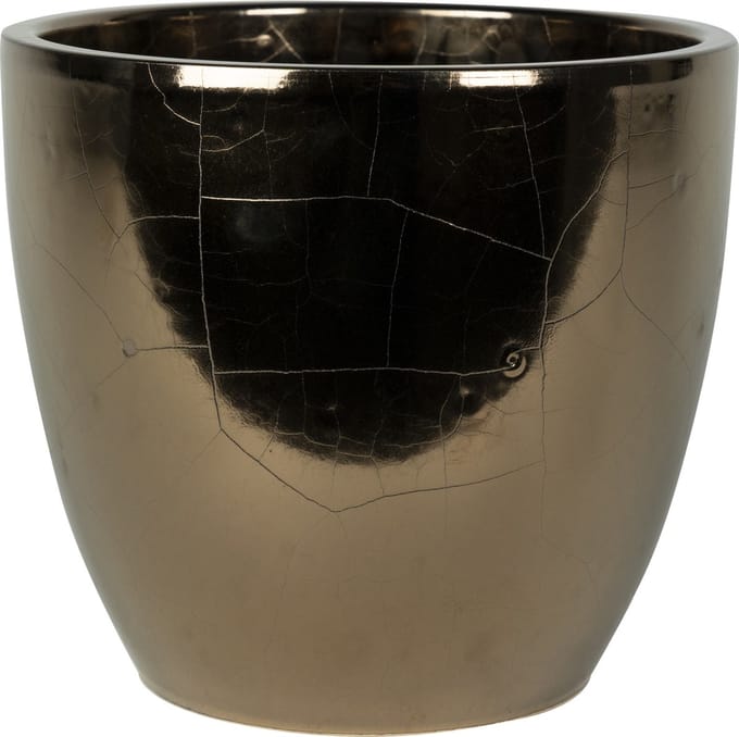 Ter Steege Bloempot - goud - glans - Scandinavisch - 20 x 19 cm - plantenpot