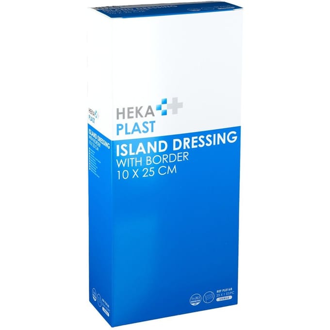HEKA plast border 10 x 25 cm eilandpleister - steriel - 25 stuks