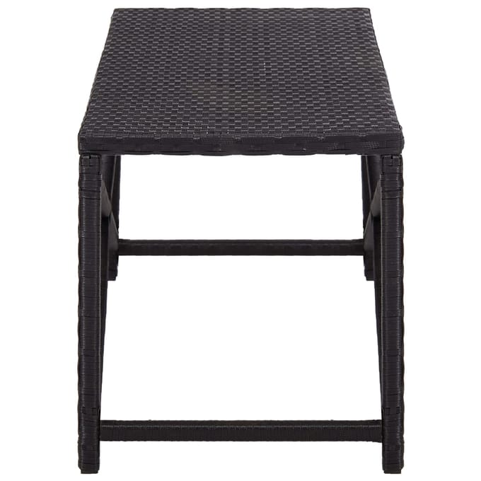 vidaXL - Tuinbank - 120 - cm - poly - rattan - zwart