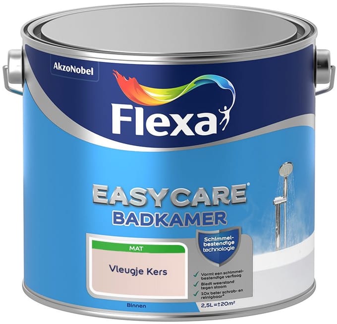 Flexa - Easycare Badkamer - Vleugje Kers - Mengverf - 2,5 L