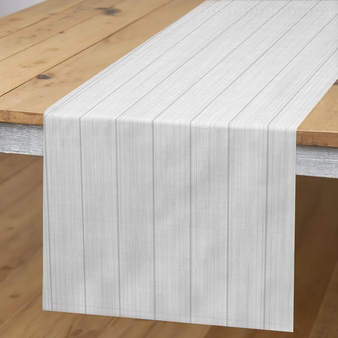 ABAKUHAUS Tafelrunner 40x180 cm – lichtgrijs/parelmoer, polyester