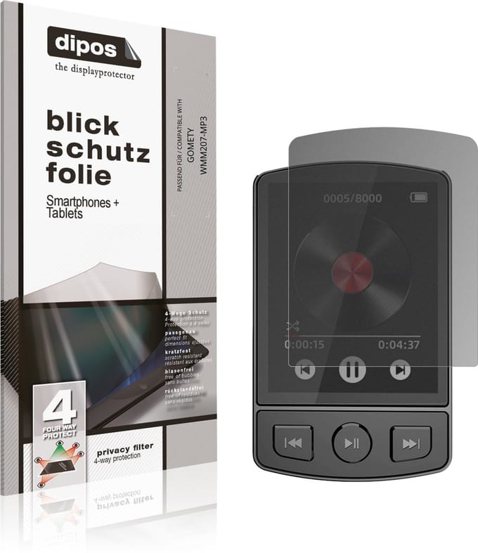 dipos – Matte Privacy Screenprotector geschikt voor GOMETY WMM207-MP3 | Anti-Spy Beschermfolie