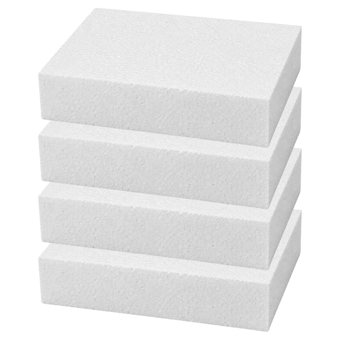 Piepschuim vormen - rechthoek - 4x - 15 x 20 x 4 cm - styropor hobby / DIY vorm - basis knutselfiguren