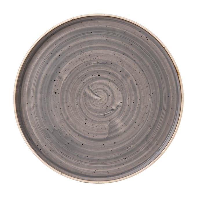 Churchill Stonecast Grey Bord Met Opstaande Rand 16cm (6 stuks)