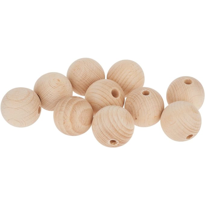 Houten kogelsFSC - Ø 30 mm, 10 stuks