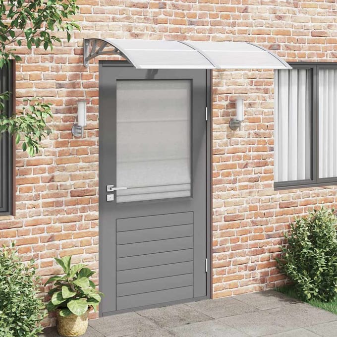 vidaXL - Deurluifel - 150x100 - cm - polycarbonaat - grijs