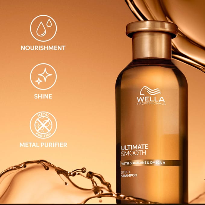 Wella Professionals Ultimate Smooth Shampoo - voor Droog & Pluizig Haar - 250 ml