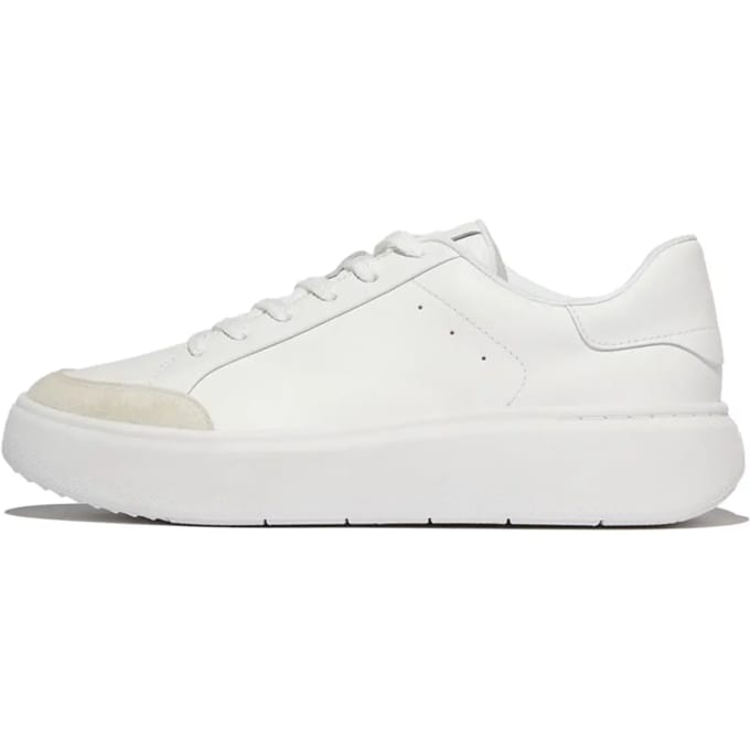 FitFlop Rtg Leather/Suede Sneakers Dames Sneakers - Urban Wit