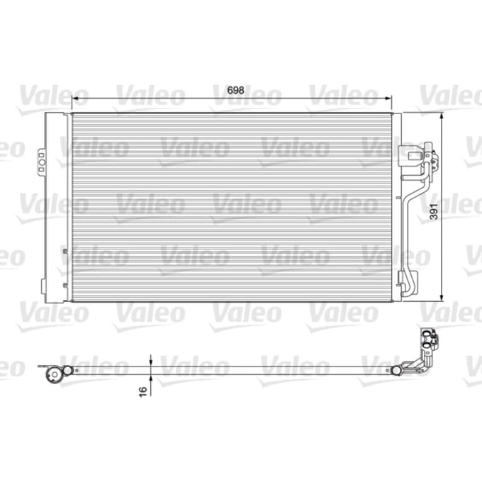 Condensator, airconditioning VALEO 814391