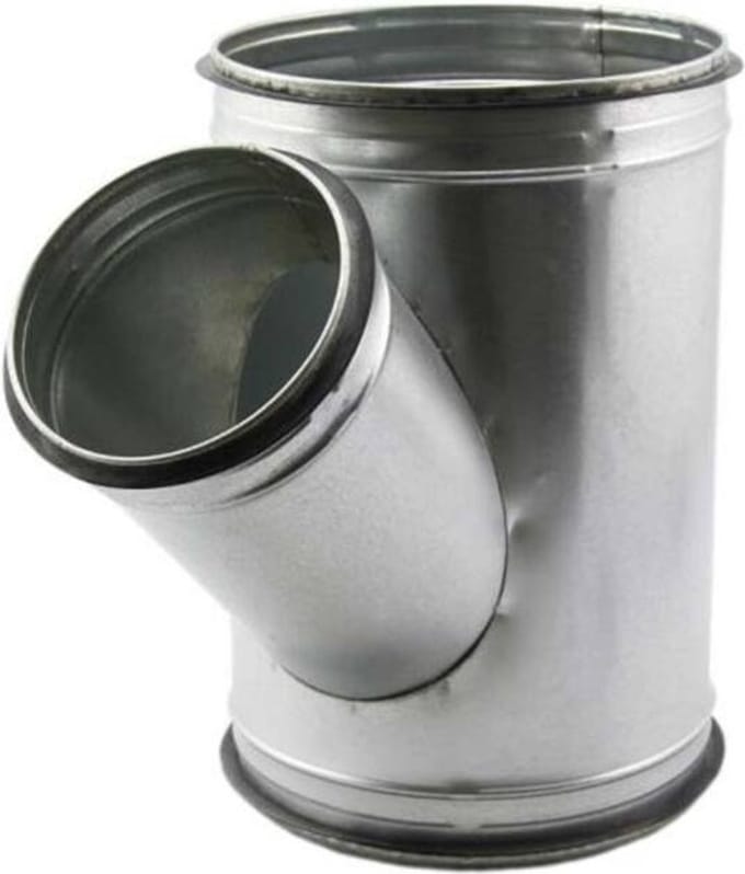 Econox T-stuk Ã˜ 250mm - Ã˜ 125mm voor spirobuis (45Â°)