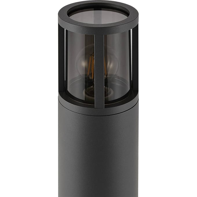 Deko-Light Tuinpadverlichting Facado II, hoogte 65 cm, grijs/rook, Ø 11 cm, IP65