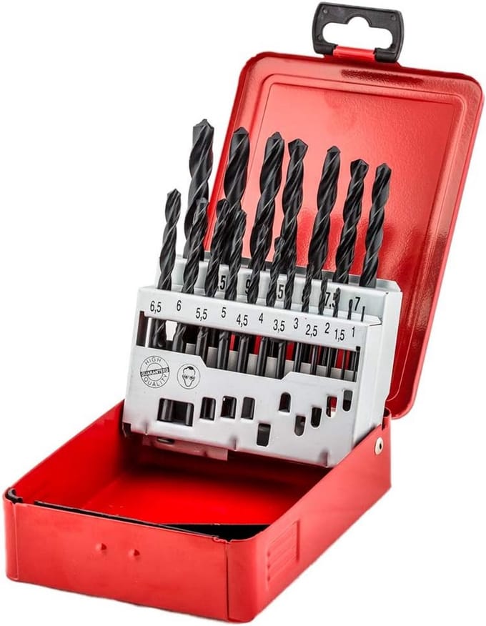 Set metaalboren HSS-R 1-10 mm - 19 delig voor metaal en hardere materialen