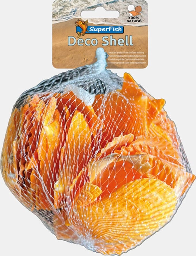 SuperFish Deco schelp geel | 200 gram natuurlijke aquariumdecoratie schelpen