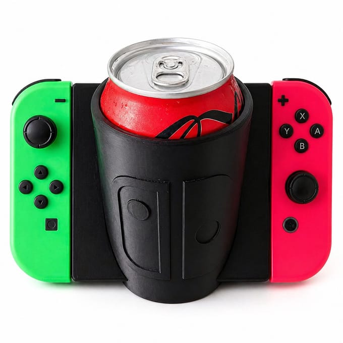 Joy-Con Drinkhouder Geschikt voor Nintendo Switch – Controller Cup Holder – Gaming Accessoire – Anti Slip Design – Zwart