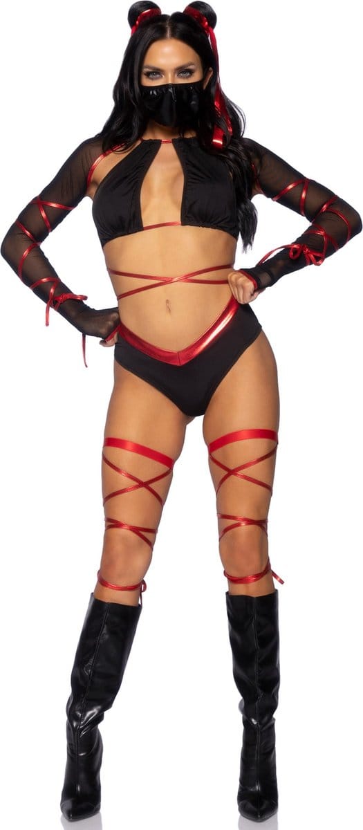 Combinatie van ninja sexy femme Leg Avenue Ninja
