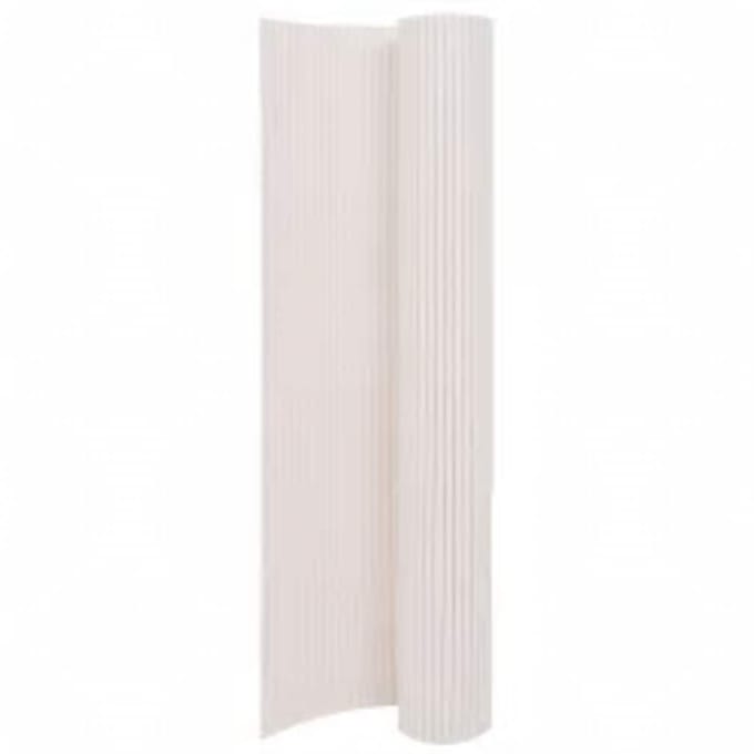 vidaXL - Tuinafscheiding - dubbelzijdig - 110x300 - cm - wit