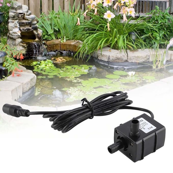 DC12V 3m 240L/H Pompe à Eau Submersible de Piscine à Moteur Brushless Ultra Silencieux