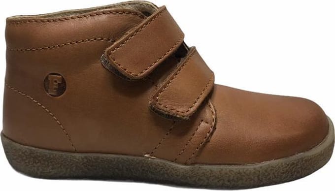 Falcotto velcro's lederen sneakers Conte cognac - Maat 18
