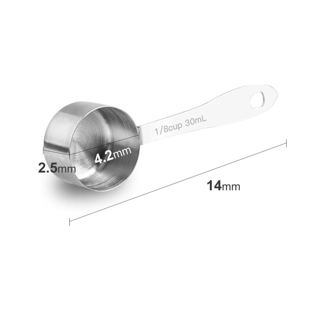 Koffielepel RVS Maatlepel 30ML Koffie Maatlepel zilver