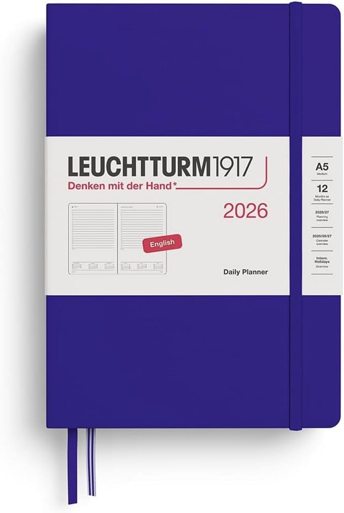Dagkalender 2026 Medium A5 Hardcover - Dagindeling met Ruimte voor Planning & Notities