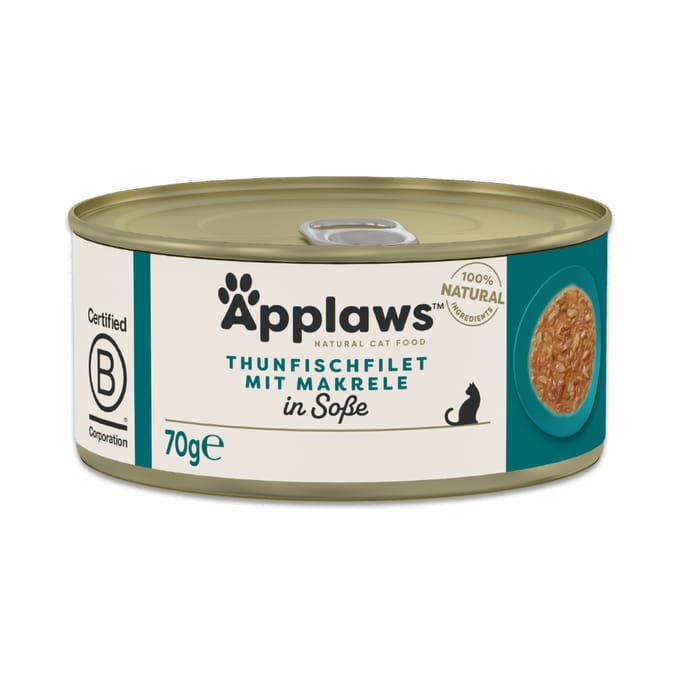 Voordeeelpakket Applaws Cat in Saus 24 x 70 g - Tonijn met Makreel