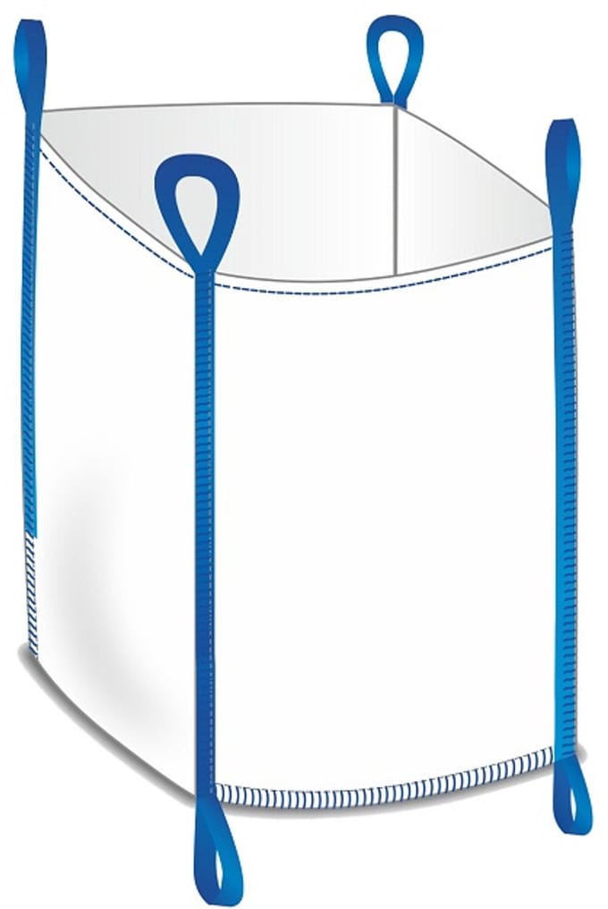 Big Bag 1000 kg, 90x90x90 cm, 3 stuks, open voor Schuttgoederen