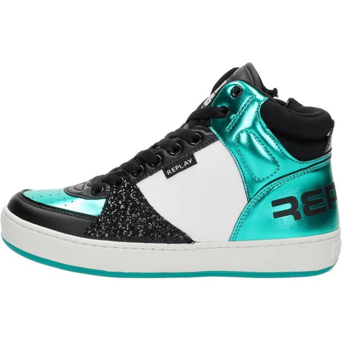 Replay Cobra 7CC Sneakers Hoog - Groen - Maat 32