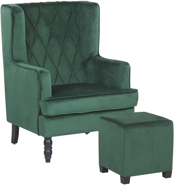 SANDSET - Fauteuil - Donkergroen - Fluweel