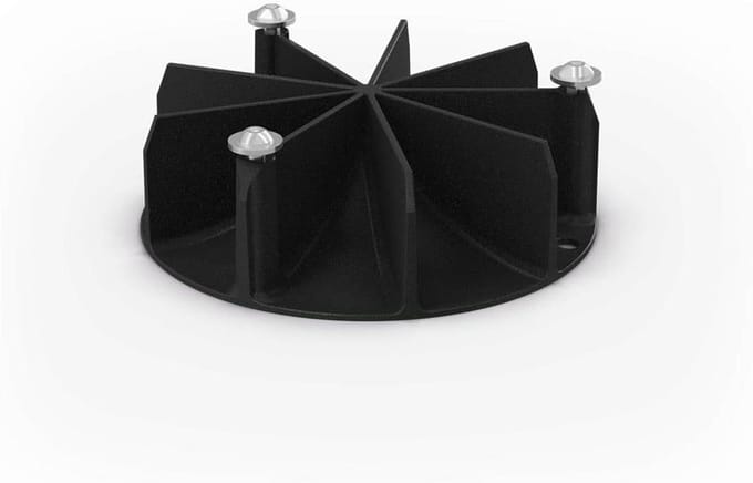 Vuurkorf Accessoire - Windbescherming - Stabiel Vuur - Efficiënte Luchtdoorstroming - 45 cm - Zwart