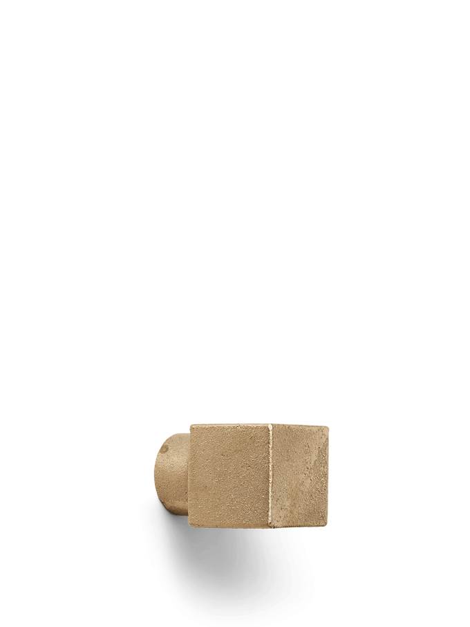 Ferm Living Vierkante haak - casted brass - small
