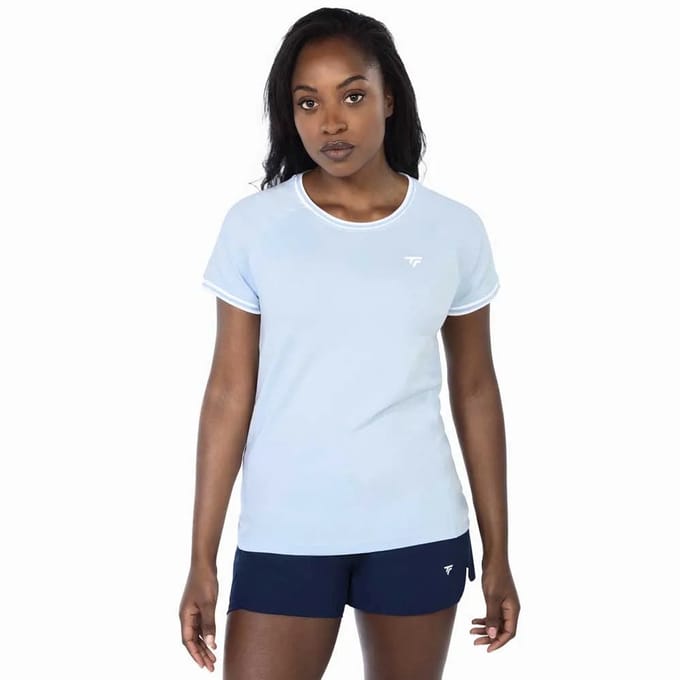 Tennisshirt Tecnifibre Women Team Stretch Glacier-S