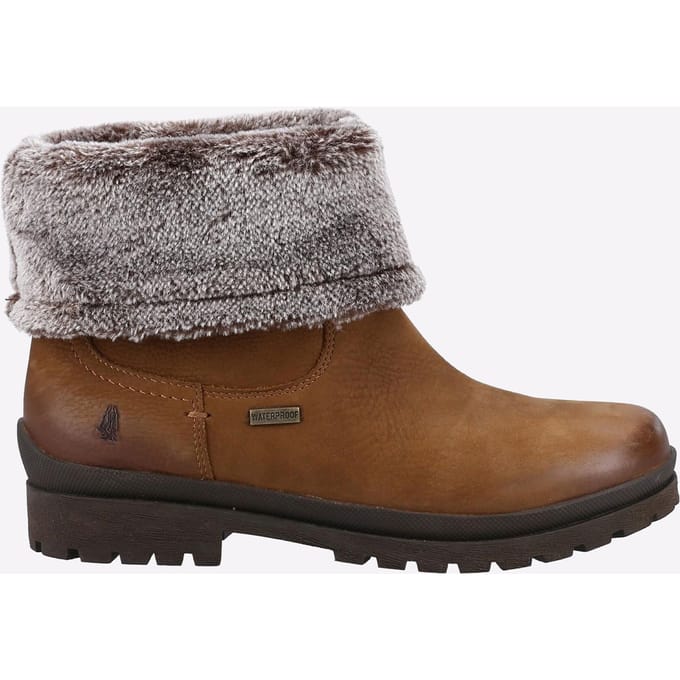 Hush Puppies Alice Leren Damesschoenen In Camelkleur